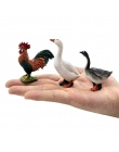 Gospodarstwa model zwierzęcia sztuczne kurczaka kaczki gęsi figurki Bonsai wystrój domu miniaturowy bajkowy ogród akcesoria deko