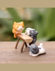 Piękne 6 sztuk/zestaw Cartoon Lucky Cat Micro krajobraz Kitten miniaturowe rzemiosło bonsai do domu ogrodu dekoracje miniatury p