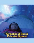 Nowy dinozaur statku kosmicznego sen składane chłopiec dziewczyna dzieci dla dzieci gwiazda namioty zimowe śnieg Starry i statek
