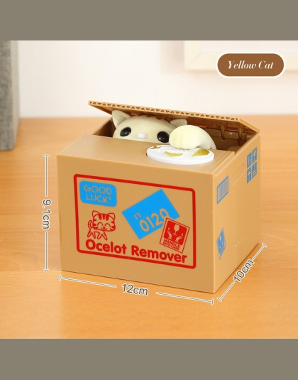 Kot skarbonka pudełko na monety dla psów depozytu oszczędność sejf na pieniądze elektroniczny kasy z tworzywa sztucznego sejf dl