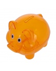 Dzieci skarbonka z tworzywa sztucznego przejrzyste pieniądze skarbonki przypadku monety oszczędności Cute Cartoon świnia w kszta