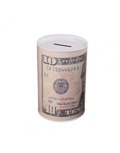 Euro dolara pieniądze pudełko bezpieczne cylindra skarbonka banków na monety depozytu pudełka do przechowywania w domu dekoracji