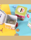 Cartoon śliczne kwadratowe blaszane metalowe skarbonka oszczędności środków pieniężnych skarbonka dzieci zabawki dla dzieci prez