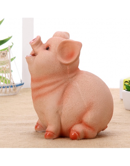 Żywica śliczne błogosławieństwo świnia skarbonka szampana skarbonka Cartoon świnia w kształcie monety Bank Box twórczy świnia sk