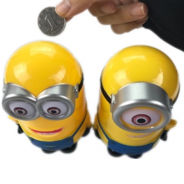 Minion piękny 3D miniony Cartoon figurki skarbonka skarbonka hucha oszczędności moneta Cent Penny zabawki dla dzieci zabawki dla