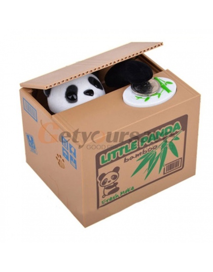 Panda kot Thief pudełka na pieniądze skarbonki prezent dla dzieci skarbonki automatyczne monety skarbonka skarbonka