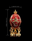 QIFU gorąca sprzedaży prezenty duża królewski czerwony Imperial jajko faberge styl pieniądze pudełko