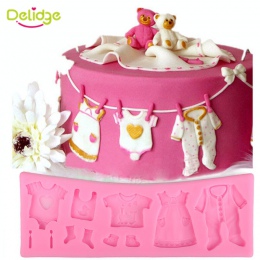 Delidge 1 pc piękne ubranka dla dzieci formy silikonowe kremówki 3D Cupcake cukierki czekoladowe ciasto formy ciasto dekorowanie