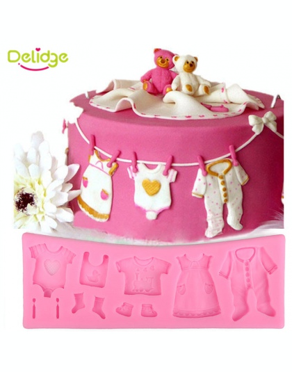 Delidge 1 pc piękne ubranka dla dzieci formy silikonowe kremówki 3D Cupcake cukierki czekoladowe ciasto formy ciasto dekorowanie