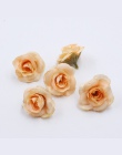 10 sztuk 4 cm Silk Rose sztuczny kwiat wesele liście elementy dekoracji wieniec DIY rękodzieło kwiaty fałszywy symulacja tanie