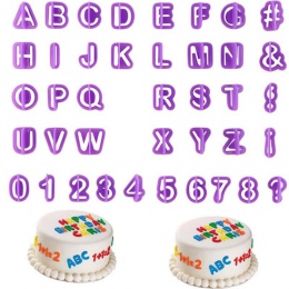 40 sztuk kremówka Cutter ciasto dekorowanie narzędzia z tworzywa sztucznego foremka na babeczki górnej alfabet kapitału litery n