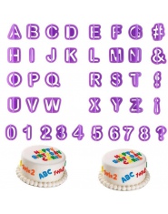 40 sztuk kremówka Cutter ciasto dekorowanie narzędzia z tworzywa sztucznego foremka na babeczki górnej alfabet kapitału litery n
