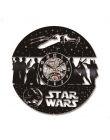 Płyta winylowa zegar ścienny Star War motyw LED zegary ścienne dla pokoju gościnnego cichy Vintage CD wiszące zegar z 7 kolor św