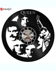 Vintage Vinyl 3D Zegar ścienny królowa zespołu naklejki ścienne Retro zegarek ścienny Zegar Naklejka dekoracje do domu wsparcie 