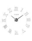 Duże akrylowe lustrzany zegar ścienny diy zegarek kwarcowy pojedynczy twarz zegary nowoczesny wystrój domu salon koło roman nakl