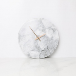 Marmuru zegar minimalistyczny nowoczesny Design zegary ścienne kuchnia sztuki Nordic osobowości zegarek ścienny akcesoria do dek