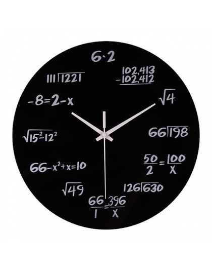 2018 akryl 25 cm X 25 cm cicha matematyka równania Polytechnic cyfrowy zegar ścienny sep30