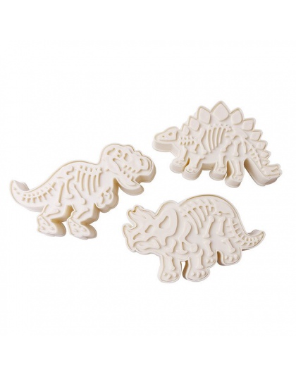 HOURONG dinozaur cookie Cutter herbatniki tłoczenie formy 3D herbatniki Sugarcraft deser formy do pieczenia kremówka narzędzie d