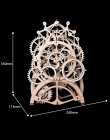 Robotime DIY drewniane w stylu Vintage biurko wahadło zegar ścienny dekoracji przekładnie mechaniczne rzemiosło domu tabeli akce