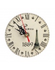 ISHOWTIENDA nowy 1 pc 12 cm Vintage styl cichy antyczny zegar ścienny z drewna zasilany z baterii Reloj De Pared De Style dostęp