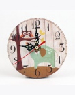 ISHOWTIENDA nowy 1 pc 12 cm Vintage styl cichy antyczny zegar ścienny z drewna zasilany z baterii Reloj De Pared De Style dostęp