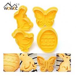 4 sztuk/zestaw śliczne Butterfly, królik Cartoon Sugarcraft ciasto formy kremówka Cookie Cutter dekoracje narzędzia do pieczenia
