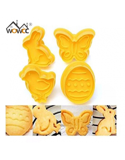 4 sztuk/zestaw śliczne Butterfly, królik Cartoon Sugarcraft ciasto formy kremówka Cookie Cutter dekoracje narzędzia do pieczenia