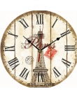 W stylu Vintage drewniane duży zegar ścienny Shabby Chic rustykalne kuchnia w domu w stylu antycznym
