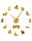 West Highland White Terrier DIY Giant zegar ścienny lustro efekt akryl Wall Art dla zwierząt domowych kocham moją Westie długi z