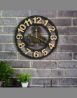 /40/45/50 cm 3D zegar ścienny duży/drewniane/w stylu Vintage zegary ścienne cichy/antyczne duże ścienne zegarki Home Decor dla p