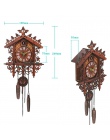 Rocznika drewna zegar ścienny z kukułką wiszące rzemieślnicze zegar do domu restauracja jednorożec dekoracji sztuki rozkloszowan