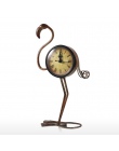 Tooarts gecko z kutego żelaza zegar Retro biurko zegar ścienny dekoracji ręcznie rocznika metalu Home Decor figurka wyciszenie z