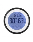 Podświetlenie LCD zegary z tworzywa sztucznego cyfrowy temperatura wilgotność funkcji czasu Mini zegar ścienny kryty stacja pogo