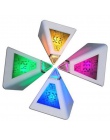 Multicolor hurtownia trójkąt piramidy Bell wyciszenie zegar z budzikiem LED zegar cyfrowy LCD kolorowe zmiana koloru nastrój tró