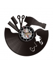 Nowy rok prezent na Boże Narodzenie 12 cal wsparcie wykonane na zamówienie projekt czarny pr płyta winylowa zegar ścienny wisząc
