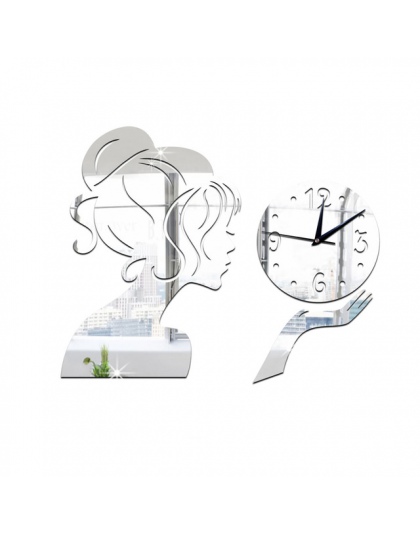 2018 gorąca sprzedaż home decoration 3d lustro zegary Hotel biznes zegar ścienny zegarek darmowa wysyłka