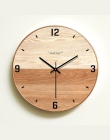 Proste nowoczesny Design drewniane zegary zegar ścienny do sypialni ściana z drewna zegar dekoracyjny do domu cichy