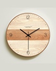 Proste nowoczesny Design drewniane zegary zegar ścienny do sypialni ściana z drewna zegar dekoracyjny do domu cichy