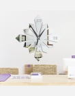 Prezent na Boże Narodzenie sztuki nowoczesny luksus projekt DIY lustrzany zegar ścienny wymienny 3D lustro kryształowe naklejki 