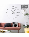 1 sztuka DIY angielskie litery zegar ścienny zegarek DIY Giant bezramowe 3D duża liczba zegar ścienny lustro naklejki salon wyst