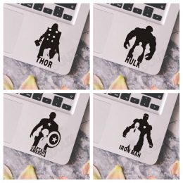 Avengers Iron Man kapitan ameryka 2 sztuk laptopa samochód naklejki ścienne winylowe kalkomania Art Decor przełącznik naklejki l