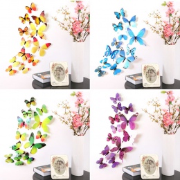 12 sztuk 3D motyl naklejki ścienne naklejki na Wall Art naklejka biurko wystrój domu dla Home Decor fototapety naklejki motyle t