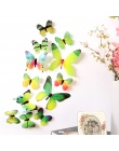 12 sztuk 3D motyl naklejki ścienne naklejki na Wall Art naklejka biurko wystrój domu dla Home Decor fototapety naklejki motyle t