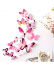 12 sztuk 3D motyl naklejki ścienne naklejki na Wall Art naklejka biurko wystrój domu dla Home Decor fototapety naklejki motyle t