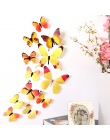 12 sztuk 3D motyl naklejki ścienne naklejki na Wall Art naklejka biurko wystrój domu dla Home Decor fototapety naklejki motyle t