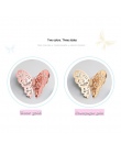 12 sztuk/zestaw złota róża 3D Hollow Butterfly naklejki ścienne Home Decor motyle naklejki dekoracji pokoju dla Wedding Party De