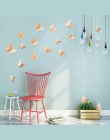 12 sztuk/zestaw złota róża 3D Hollow Butterfly naklejki ścienne Home Decor motyle naklejki dekoracji pokoju dla Wedding Party De