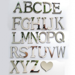 Nowy akrylowe EVA naklejki na ślub miłość litery do dekoracji domu w języku angielskim 3D lustro naklejki ścienne alfabet LOGO d