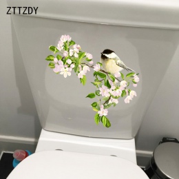 ZTTZDY 23.5*21.7 CM starożytne kwiaty i ptaki domu salon naklejka ścienna do pokoju WC toaleta naklejka T2-0236