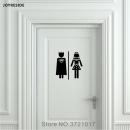 JOYRESIDE W & M mężczyźni kobiety Unisex toalety toaleta wc znak drzwi naklejka ścienna Vinyl naklejka do wystroju Art dekoracje